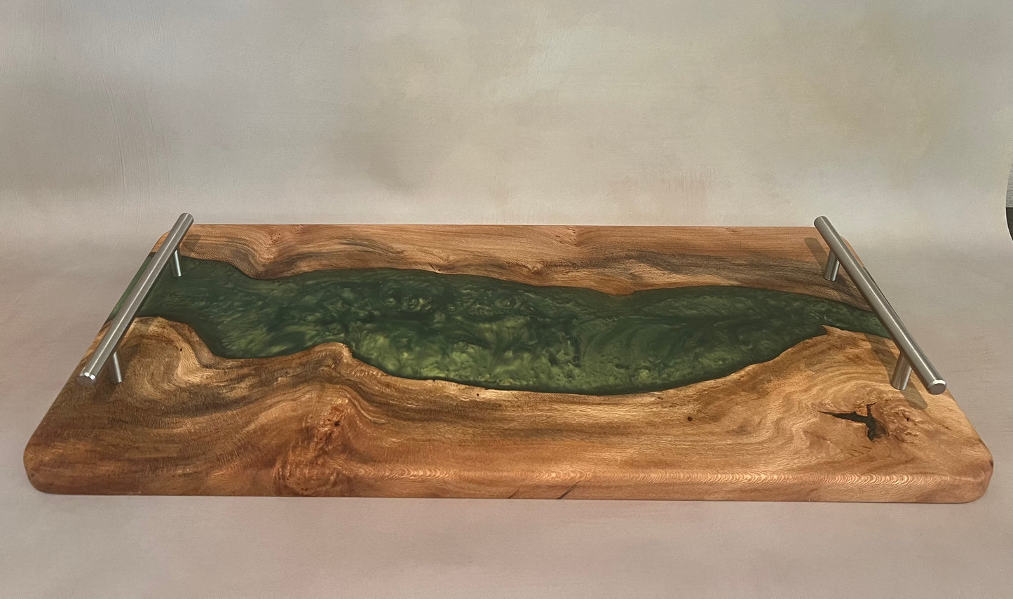 Emerald Sequoia Wood Serving Tray