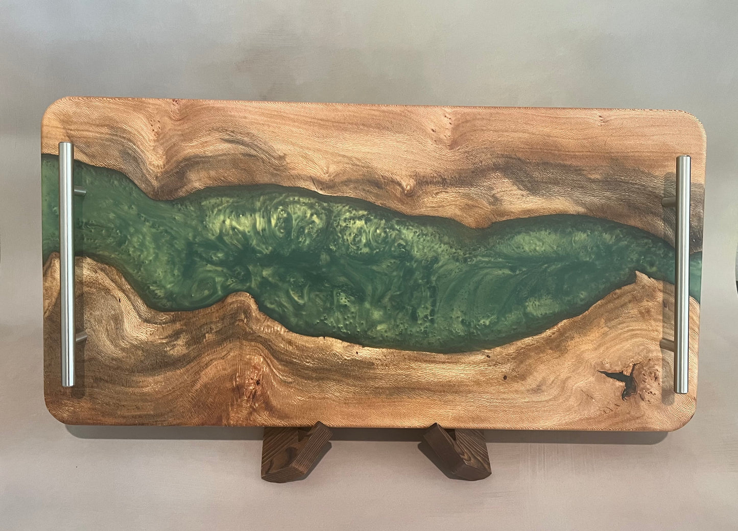 Emerald Sequoia Wood Serving Tray