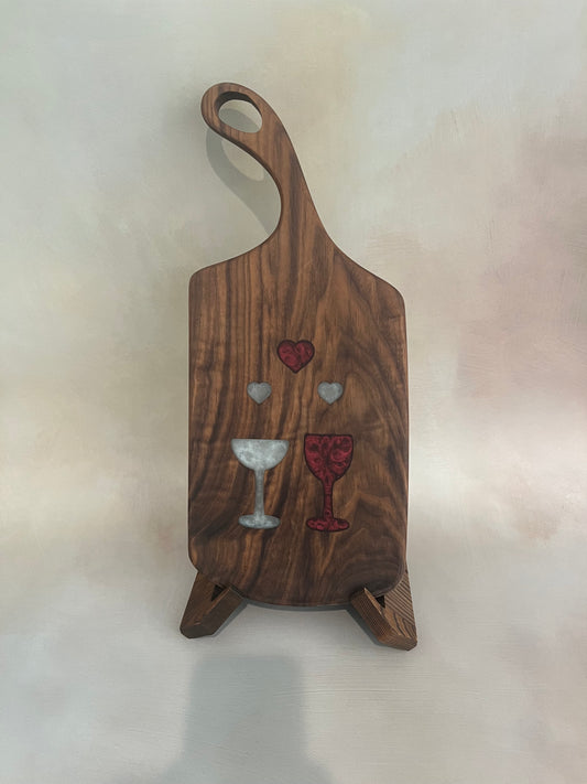 Customizable Epoxy Walnut Wine Board